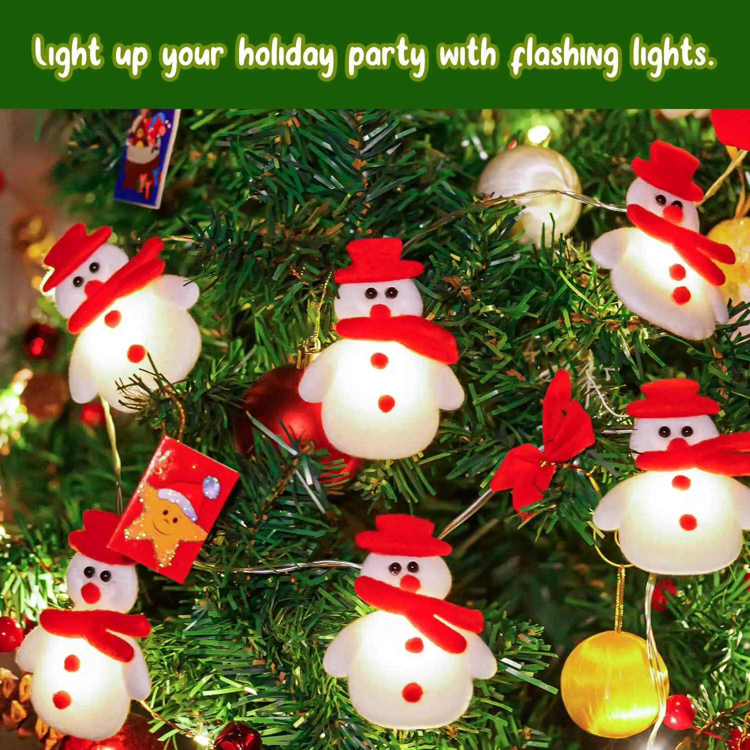 Christmas Snowman String Lights Tree 10 LED Garland Waterproof String Light Merry Christmas Decorations for Home Xmas Gifts
Christmas Snowman String Lights Tree 10 LED Garland Waterproof String Light Merry Christmas Decorations for Home Xmas Gifts