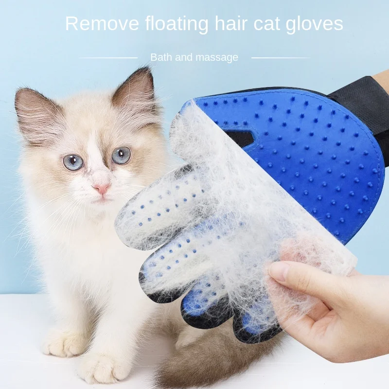 

1 Pcs Glove Cat Grooming Glove Cat Hair Deshedding Pet Hair Remover Glove Pets Cat and Dog Hair Brush Rubber Hair Removal Gloves