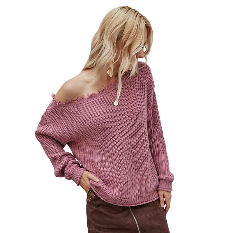 Sweater women autumn and winter new sexy strapless women sweater loose pullover women fashion sweater
Sweater women autumn and winter new sexy strapless women sweater loose pullover women fashion sweater