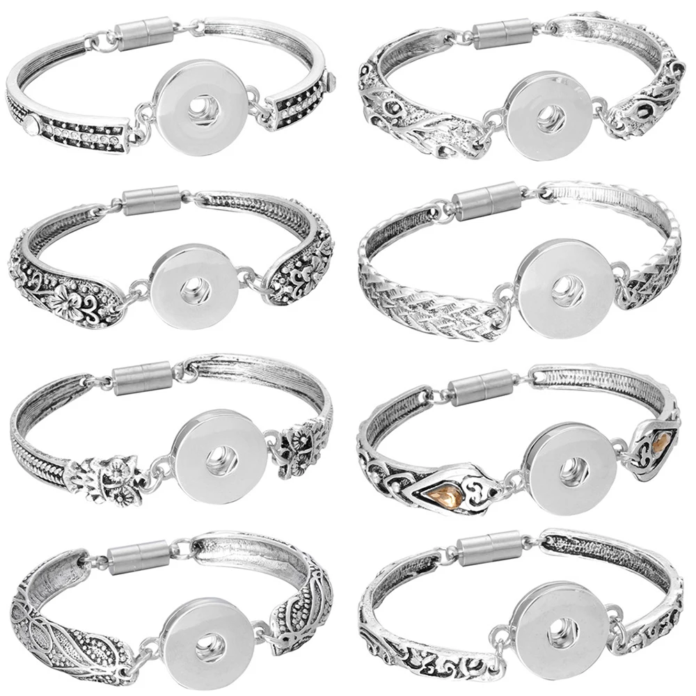 New Metal Snap Button Bracelet Bohemian Magnet Snap Bracelet For Women 18mm Snap Buttons Interchangeable Charm Snap Jewelry
New Metal Snap Button Bracelet Bohemian Magnet Snap Bracelet For Women 18mm Snap Buttons Interchangeable Charm Snap Jewelry