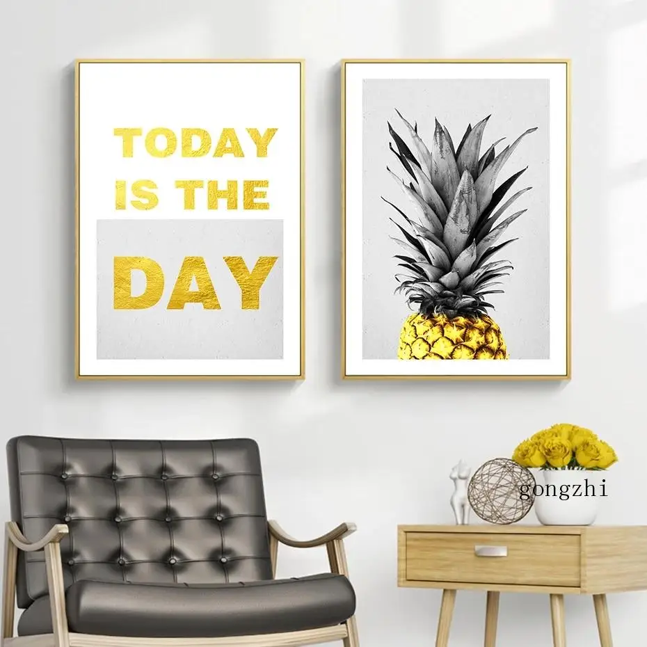 Golden Pineapple Inspirational Quotes Nordic Poster Simple Canvas Paintings and Prints Office Wall Art Picture Living Room Decor
Golden Pineapple Inspirational Quotes Nordic Poster Simple Canvas Paintings and Prints Office Wall Art Picture Living Room Decor