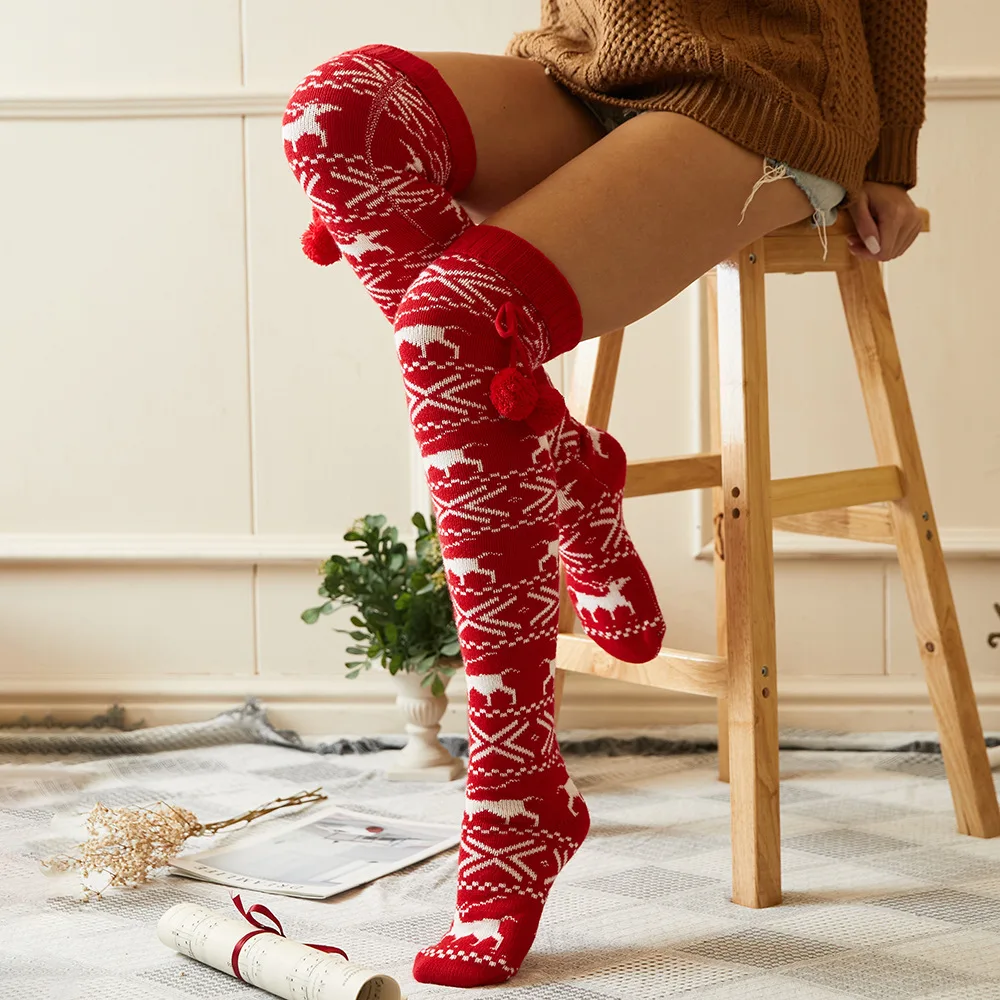 Women's Christmas Long Knitted Stockings For Girls Ladies Women Winter Warm Knit Socks Thigh High Over The Knee Socks
Women's Christmas Long Knitted Stockings For Girls Ladies Women Winter Warm Knit Socks Thigh High Over The Knee Socks