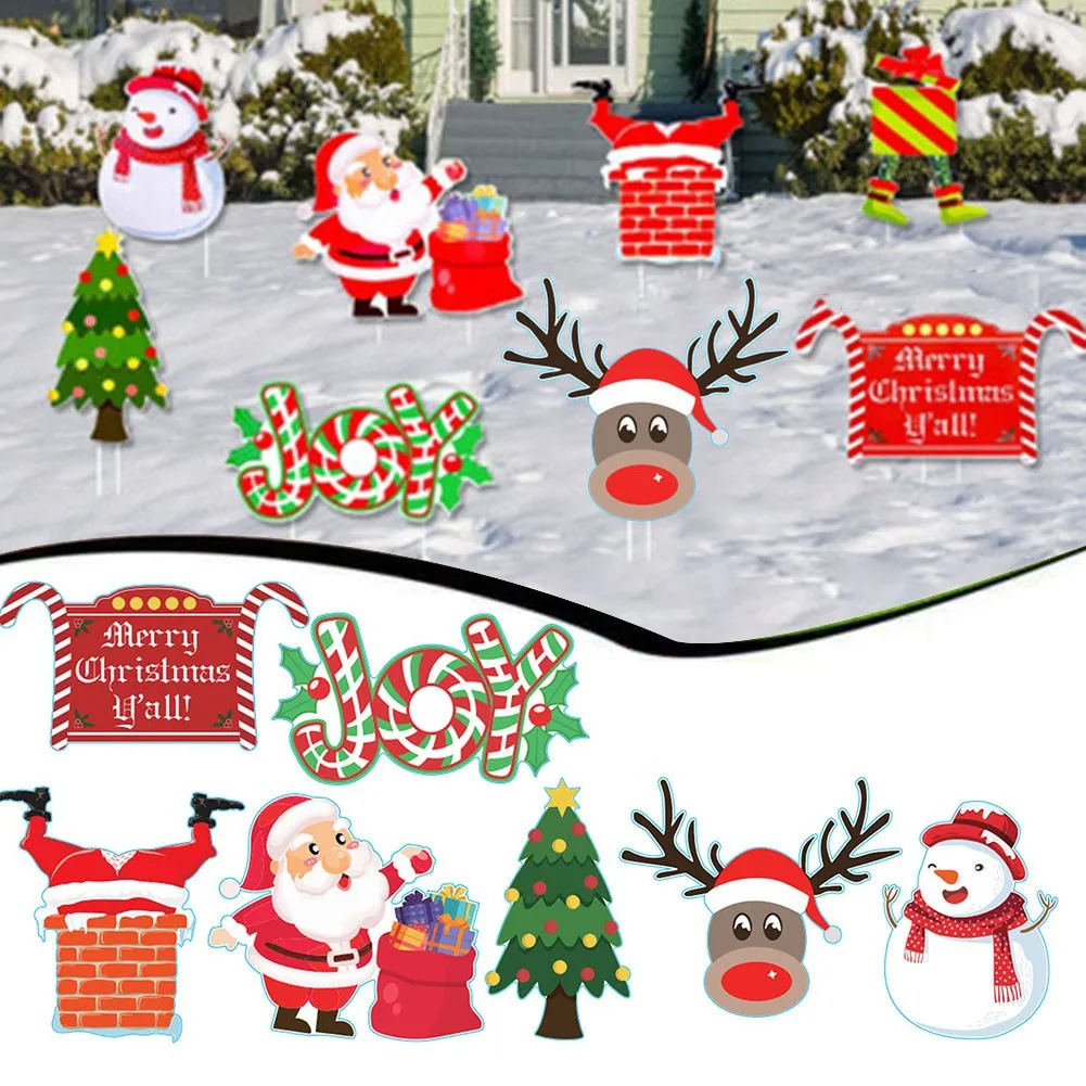 Xmas Theme Decorations Yard Ornament Plastic Outdoor Festivity To The Occasion Christmas Decorations With 2pcs 30cm Plastic Rod
Xmas Theme Decorations Yard Ornament Plastic Outdoor Festivity To The Occasion Christmas Decorations With 2pcs 30cm Plastic Rod