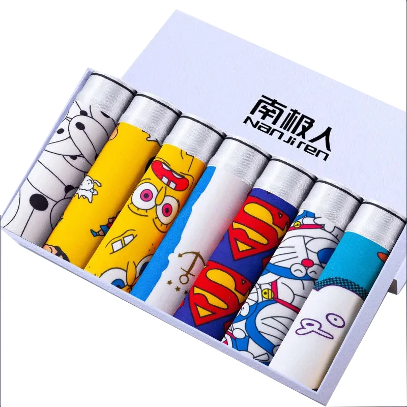 7Pcs/Lot Boxer Shorts Men'S Underwear Cartoon Print Comfortable Breathable Elastic Shorts Student Youth Male Boxer Shorts
7Pcs/Lot Boxer Shorts Men'S Underwear Cartoon Print Comfortable Breathable Elastic Shorts Student Youth Male Boxer Shorts