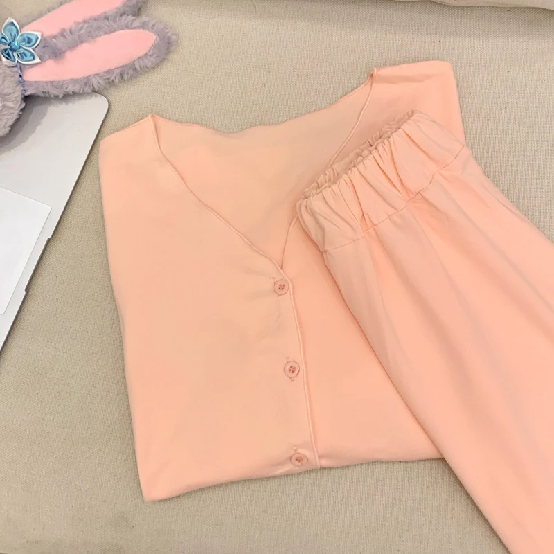 Женская пижама baiyinyan, хлопковые однотонные брюки с V-образным вырезом и длинным рукавом, простая приятная для кожи Домашняя одежда, удобный к...
Женская пижама baiyinyan, хлопковые однотонные брюки с V-образным вырезом и длинным рукавом, простая приятная для кожи Домашняя одежда, удобный к...