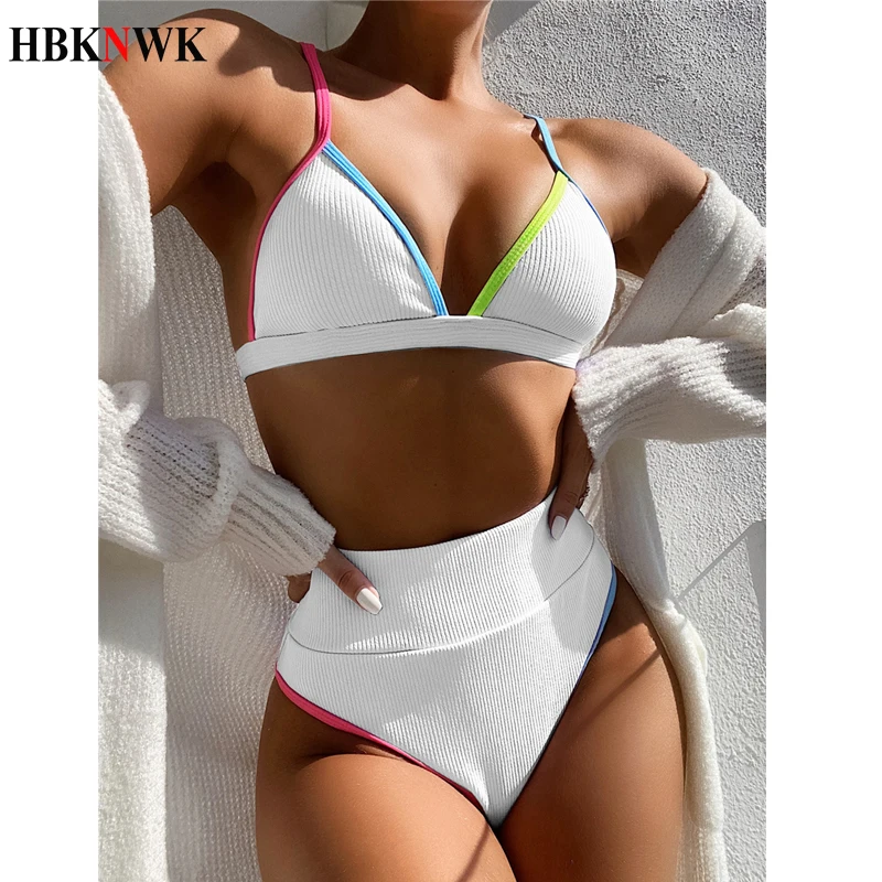 2020 Swimsuit Women High Waist Bikini Sets Patchwork Bathing Suits 2 pieces Beachwear Swim Suit Female Summer biquini Swimwear
2020 Swimsuit Women High Waist Bikini Sets Patchwork Bathing Suits 2 pieces Beachwear Swim Suit Female Summer biquini Swimwear