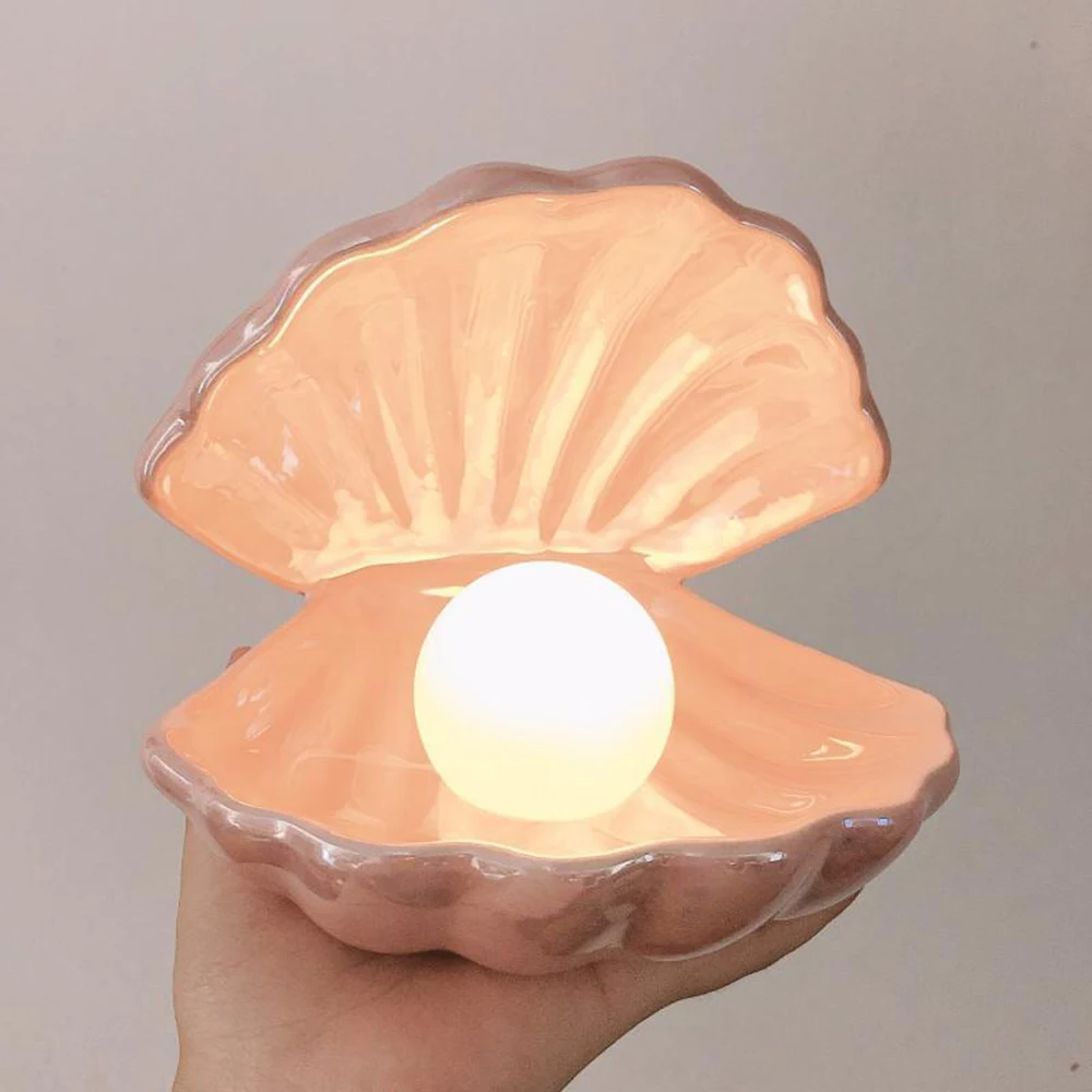 Japanese Style Ceramic Shell Pearl Night Light Fantasy Mermaid Fairy Bedroom Bedside Lamp Storage Lighting Home Decor Xmas gifts
Japanese Style Ceramic Shell Pearl Night Light Fantasy Mermaid Fairy Bedroom Bedside Lamp Storage Lighting Home Decor Xmas gifts