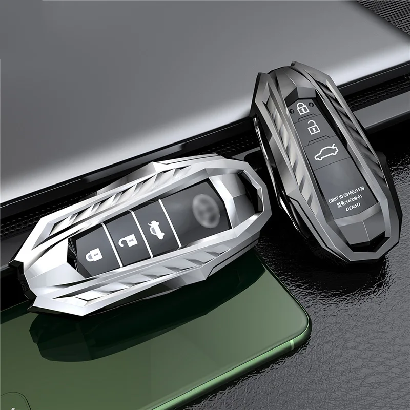 

High Quality New Zinc Alloy Car Key Case Shell Full Cover For Toyota Crown Highlander New RAV4 Camry Carola Leling Prado 2020