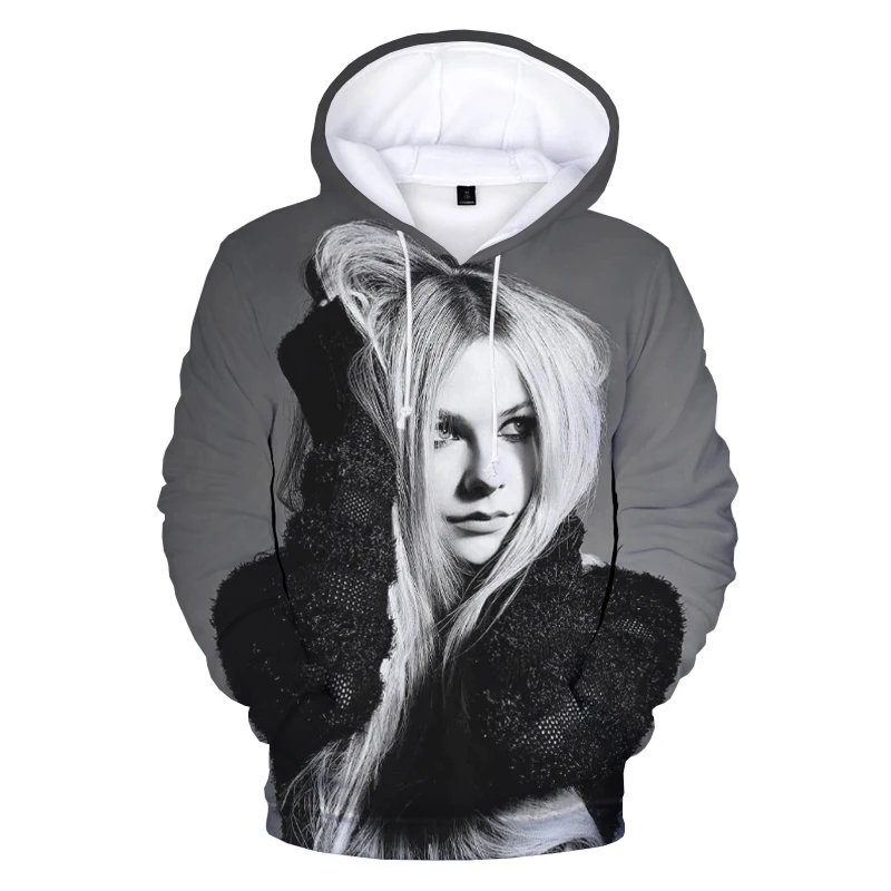 

2021 New Avril Lavigne 3D Goth Printed Hoodie Sweatshirts Unisex Hip Hop Casual Harajuku Pullover Streetwear Plus Size Hoodies