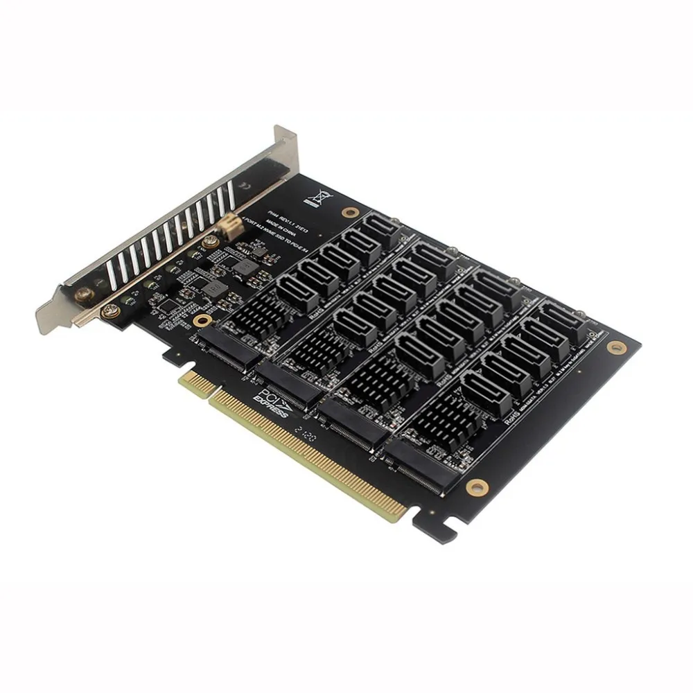PCIE X16 NVME M.2 RAID Expansion Card PCI-E to SATA 20 Ports JMB585 Chip Adapter Card for ASUS Hyper M.2X16 Expansion Cards
PCIE X16 NVME M.2 RAID Expansion Card PCI-E to SATA 20 Ports JMB585 Chip Adapter Card for ASUS Hyper M.2X16 Expansion Cards