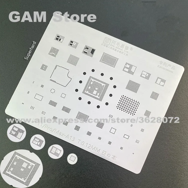 Для iPhone 11/Pro/Max BGA трафарет Reball A13 процессор ОЗУ Nand Flash IC чип шпильки олово для пайки