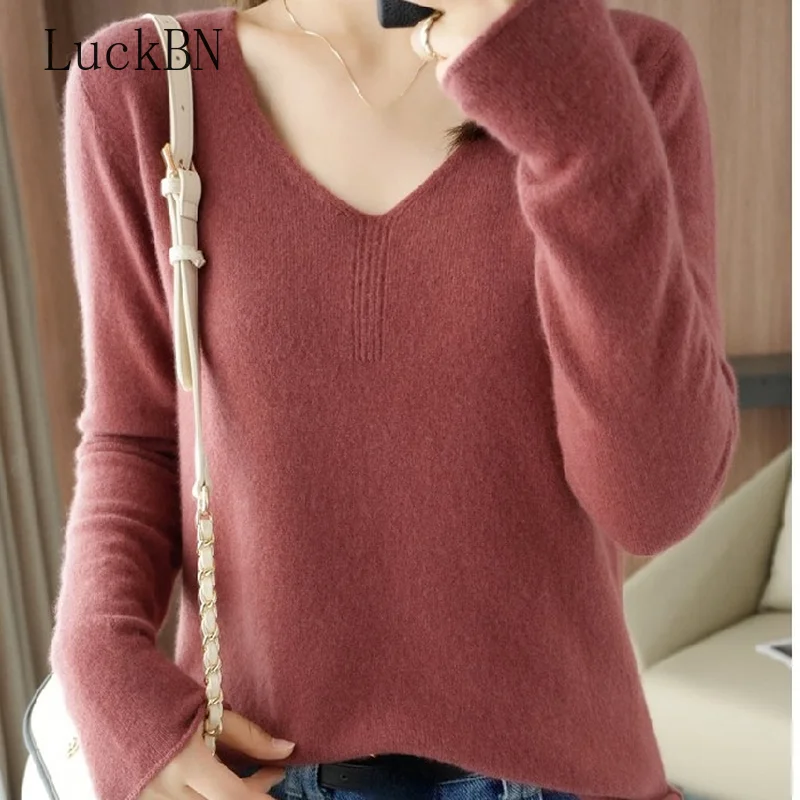 Autumn Winter New Cashmere Sweater Women Sweater V-neck Sweater Loose Sweater Women Pullover Sweater V-neck Women Sweater 2021
Autumn Winter New Cashmere Sweater Women Sweater V-neck Sweater Loose Sweater Women Pullover Sweater V-neck Women Sweater 2021