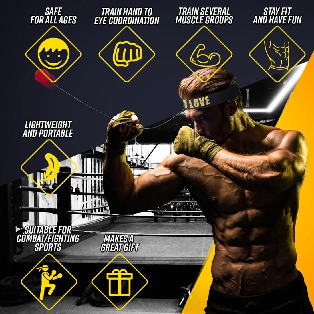 Hot Sale Boxing Reflex Ball Speed With Adjustable Headband Head-Mounted Boxing Reaction Training Ball Fitness Equipments
Hot Sale Boxing Reflex Ball Speed With Adjustable Headband Head-Mounted Boxing Reaction Training Ball Fitness Equipments