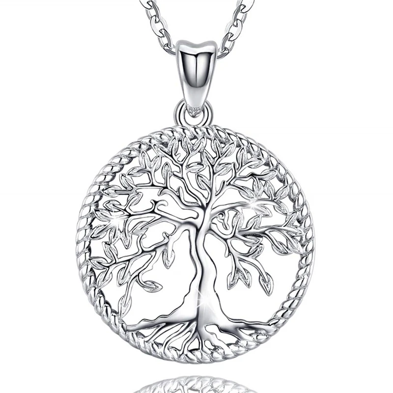 2020 New 925 Sterling Silver Round Shape Pandant Necklaces For Women Girls Fashion O Chain Charm Gifts | Украшения и аксессуары