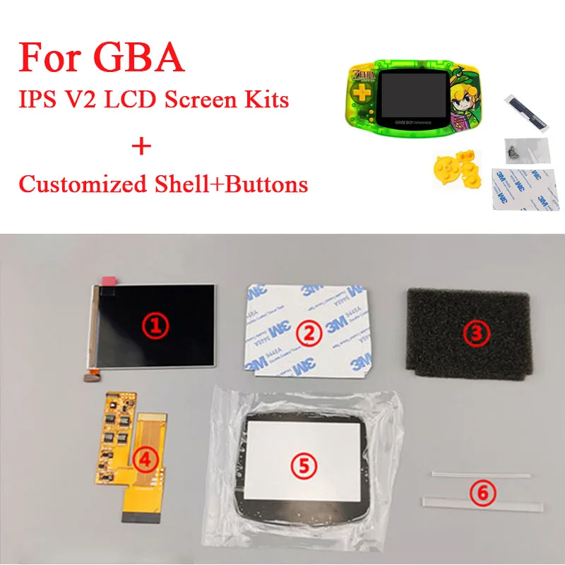 Replacement IPS Screen Kits with Shell Case Sets for GBA IPS LCD Sceen for Gameboy Advance IPS Screen no need cut shell
Replacement IPS Screen Kits with Shell Case Sets for GBA IPS LCD Sceen for Gameboy Advance IPS Screen no need cut shell