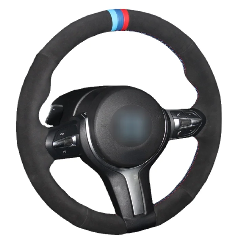 Black Suede Car Steering Wheel Cover for BMW F87 M2 F80 M3 F82 M4 M5 F12 F13 M6 F85 X5 M F86 X6 M F33 F30 M Sport
Black Suede Car Steering Wheel Cover for BMW F87 M2 F80 M3 F82 M4 M5 F12 F13 M6 F85 X5 M F86 X6 M F33 F30 M Sport
