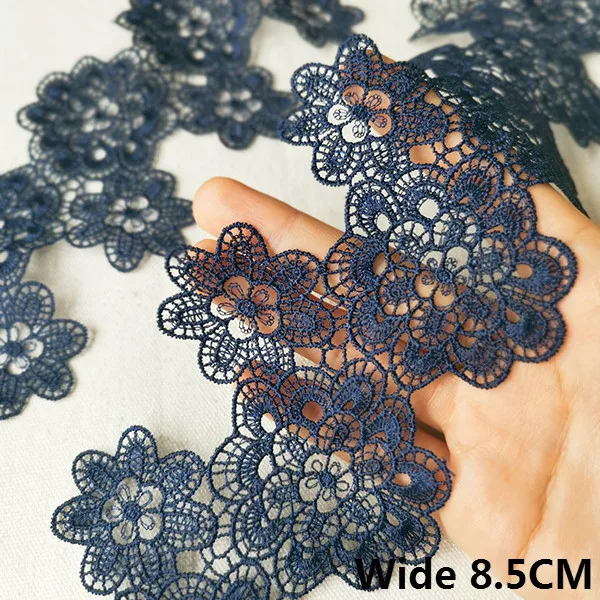 Exquisite Royal Blue Soluble Lace Guipure Cotton Fabric Embroidered Flowers Lace Ribbon Trim DIY Handmade Bags Cloth Lace Decor 
Exquisite Royal Blue Soluble Lace Guipure Cotton Fabric Embroidered Flowers Lace Ribbon Trim DIY Handmade Bags Cloth Lace Decor