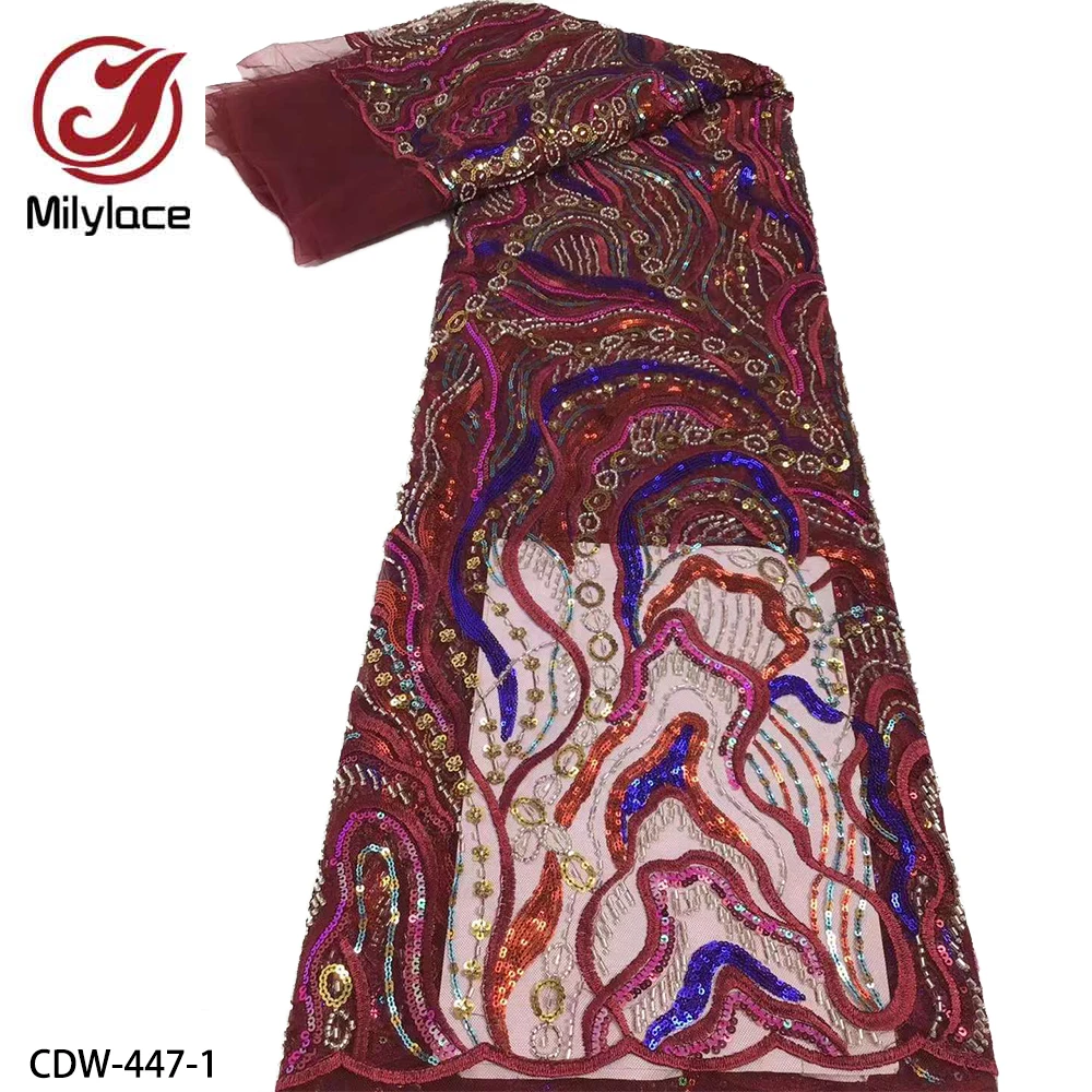 Luxury Handmade Sequins French Tulle Net Lace Fabric for Sewing Nigeria Lace Fabric 2021 High Quality Lace CDW-447
Luxury Handmade Sequins French Tulle Net Lace Fabric for Sewing Nigeria Lace Fabric 2021 High Quality Lace CDW-447