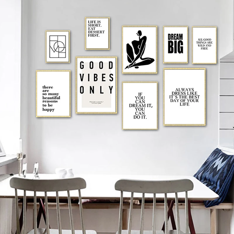 Modern Black Inspirational Motto Canvas Painting Nordic Wall Decorative Poster Prints Living Room Bedroom Art Picture Home Decor
Modern Black Inspirational Motto Canvas Painting Nordic Wall Decorative Poster Prints Living Room Bedroom Art Picture Home Decor