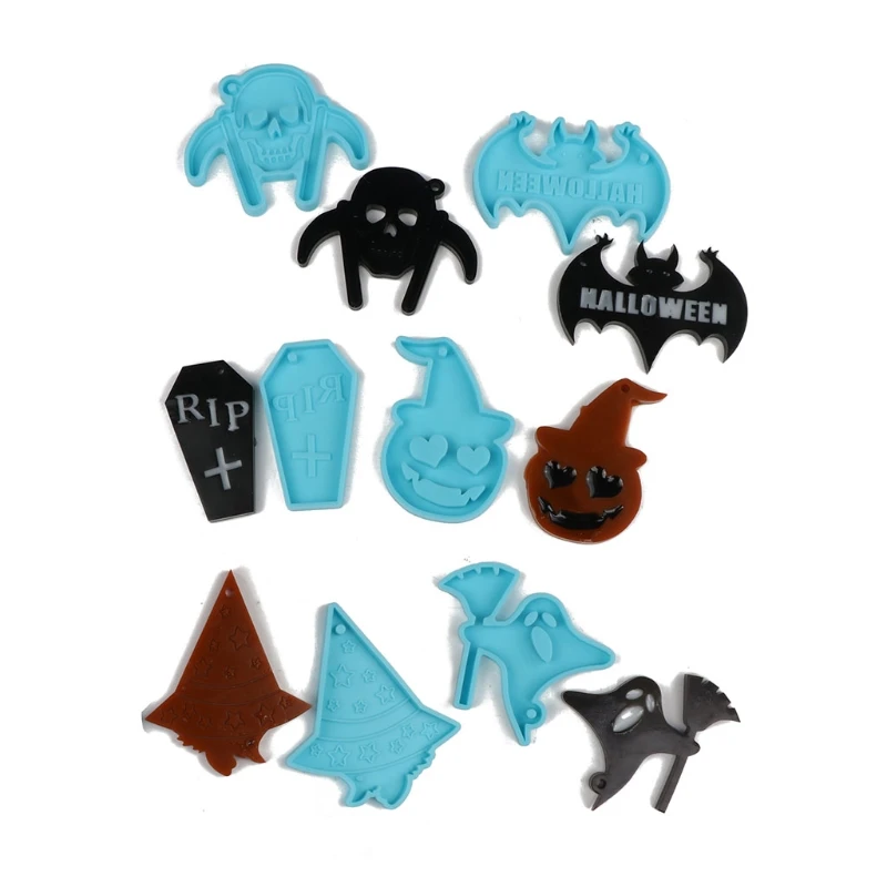 Halloween Keychain Epoxy Resin Mold Jewelry Pendant Silicone Mould DIY Crafts Earrings Necklace Casting Tools
Halloween Keychain Epoxy Resin Mold Jewelry Pendant Silicone Mould DIY Crafts Earrings Necklace Casting Tools