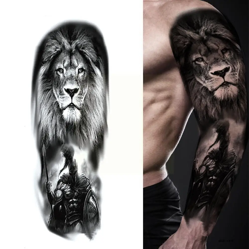 Large Arm Sleeve Tattoo Lion Crown King Rose Waterproof Skull Tiger Sticker Tatoo Totem Men Full Wild Temporary Wolf Tatto N1w1
Large Arm Sleeve Tattoo Lion Crown King Rose Waterproof Skull Tiger Sticker Tatoo Totem Men Full Wild Temporary Wolf Tatto N1w1