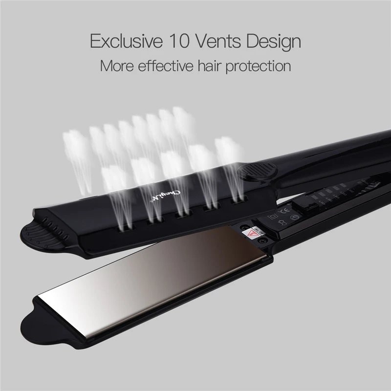 CkeyiN Vented Ionic Flat Iron 5 Temperatures Hair Straightener Professional Hair Crimper Corrugated Hair Curler Corn Perm Splint
CkeyiN Vented Ionic Flat Iron 5 Temperatures Hair Straightener Professional Hair Crimper Corrugated Hair Curler Corn Perm Splint