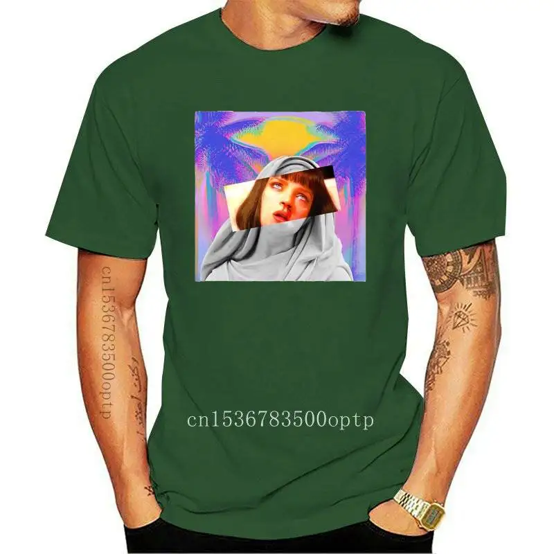 

New Pulp Fiction Movie Wallace Mens Tshirts Summer Quentin Tarantino Short Sleeve Ulzzang T Shirt Vintage T-shirt