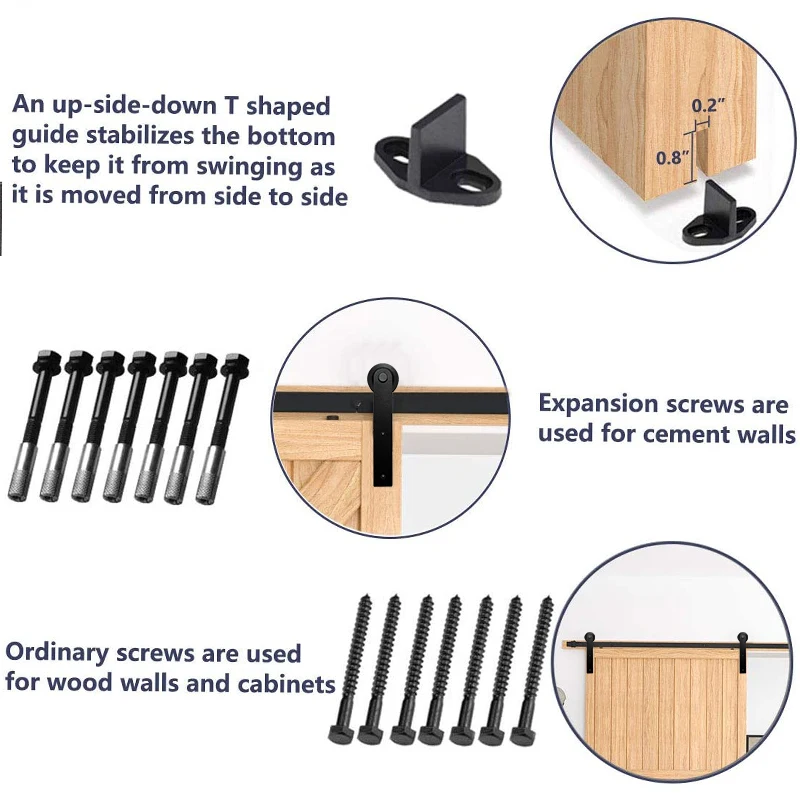 HACCER 4-10.5FT I Shape Barn Door Slide Rail Hardware Kit Black Barn Door Hanger System Single Door Roller Track
HACCER 4-10.5FT I Shape Barn Door Slide Rail Hardware Kit Black Barn Door Hanger System Single Door Roller Track