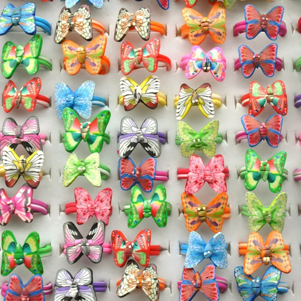 10Pcs Cute Exquisite Mixed Color Cartoon Butterfly Polymer Clay Rings Children Kids Party Birthday Jewelry Christmas Gifts
10Pcs Cute Exquisite Mixed Color Cartoon Butterfly Polymer Clay Rings Children Kids Party Birthday Jewelry Christmas Gifts