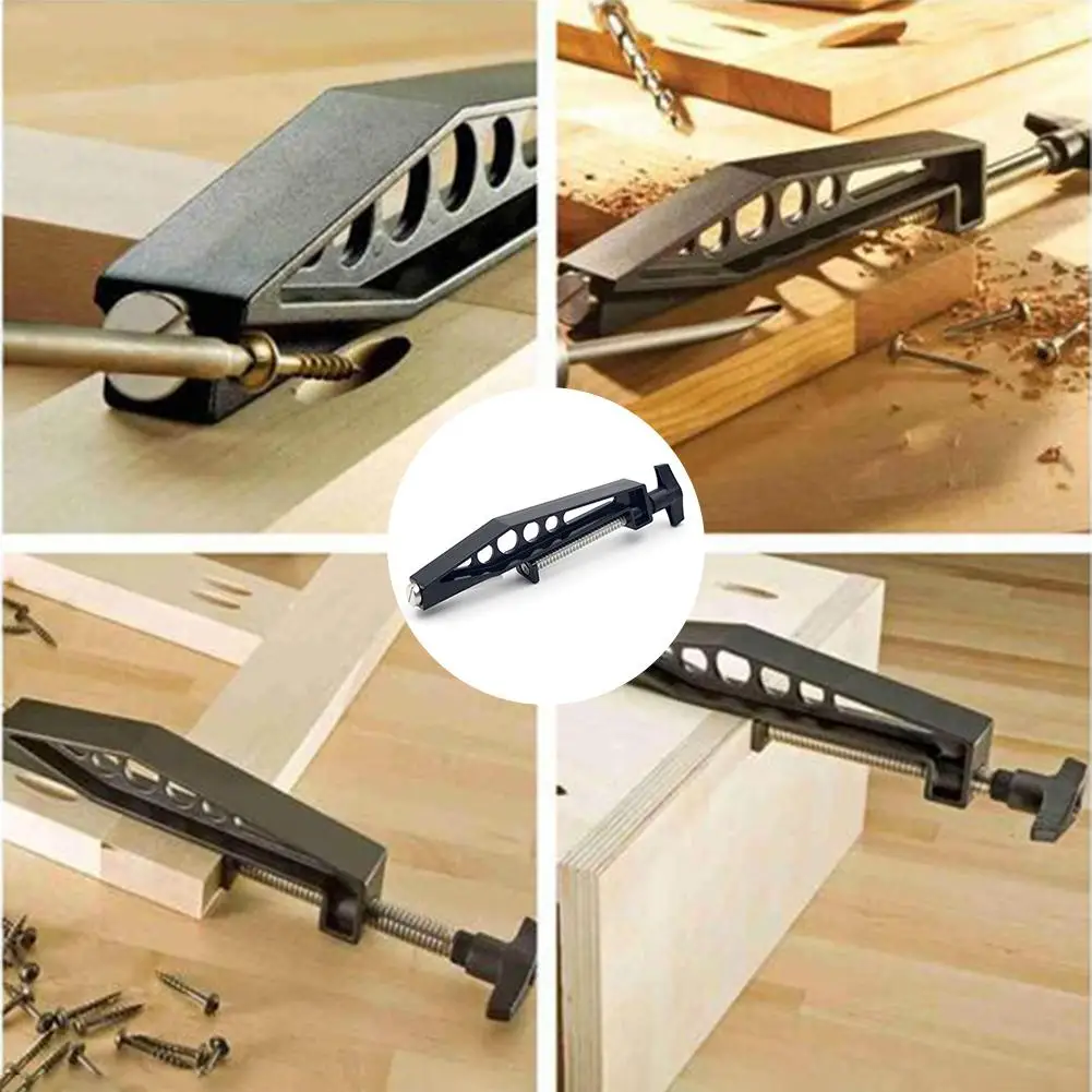 Woodworking Pocket Hole Fixed Clamp Slant High Temperature Quenching Process Hardness Hole Clip Fixture Drilling Accessories
Woodworking Pocket Hole Fixed Clamp Slant High Temperature Quenching Process Hardness Hole Clip Fixture Drilling Accessories