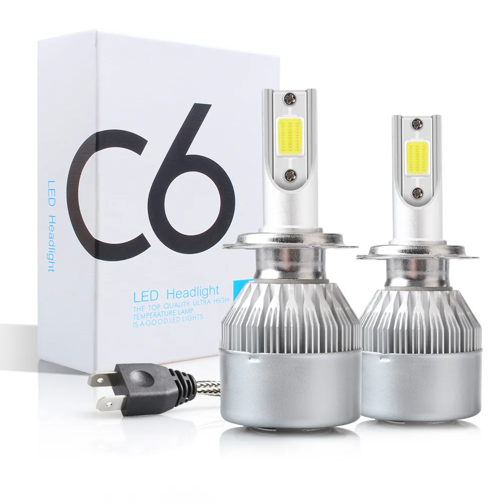 Светодиодные лампы C6 H1 H3 для передних фар Автомобильные светодиодные H7 H4 880 H11 HB3