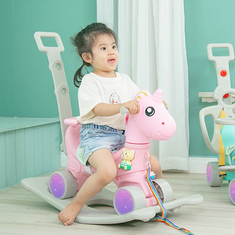 Children Cute Unicorn Rocking Horse Stroller Flashing Wheel Pram Baby Music Multi-Function Rocking Chair Kids Toys Gifts
Children Cute Unicorn Rocking Horse Stroller Flashing Wheel Pram Baby Music Multi-Function Rocking Chair Kids Toys Gifts
