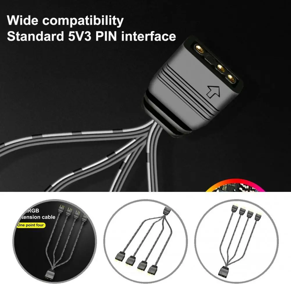33.5cm COOLMOON Excellent 1 to 4 Mainboard ARGB Hub Universal ARGB Splitter Replacement for Office
33.5cm COOLMOON Excellent 1 to 4 Mainboard ARGB Hub Universal ARGB Splitter Replacement for Office