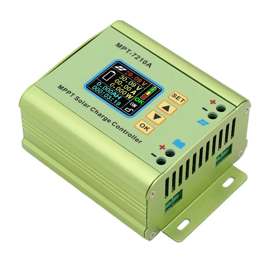 MPT-7210A Solar Panel Charge Controller with LCD Display Aluminum Alloy MPPT Panel Charge Controllers 
MPT-7210A Solar Panel Charge Controller with LCD Display Aluminum Alloy MPPT Panel Charge Controllers