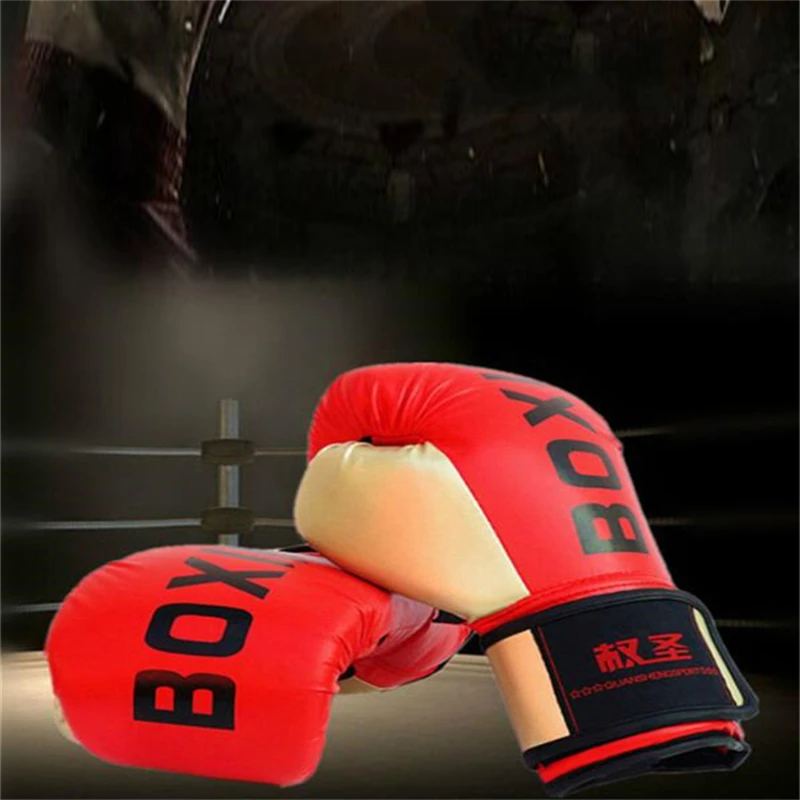 

6oz/10oz Children Adult Karate Sanda Taekwondo Boxing Fighting Gloves Hand Finger Protect Wear Resistant Boxing Gloves