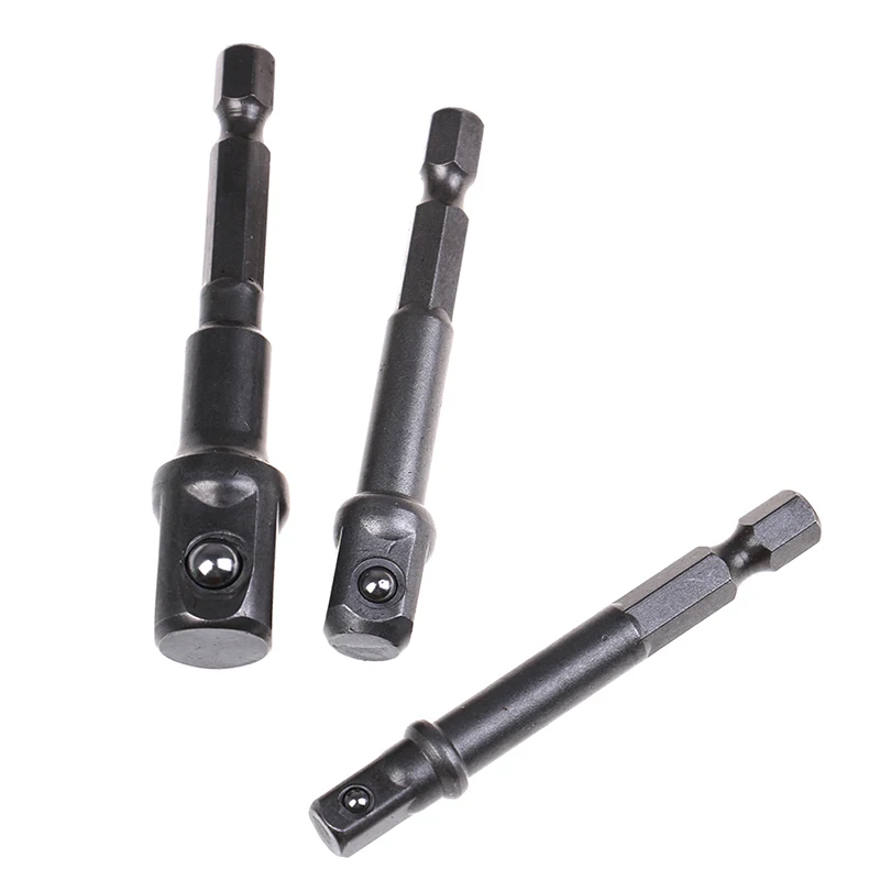 New 3pcs/set Chrome Steel Socket Adapter Hex Shank to 1/4" 3/8" 1/2" Extension Drill Bits Bar Hex Bit Set Power Tools
New 3pcs/set Chrome Steel Socket Adapter Hex Shank to 1/4" 3/8" 1/2" Extension Drill Bits Bar Hex Bit Set Power Tools