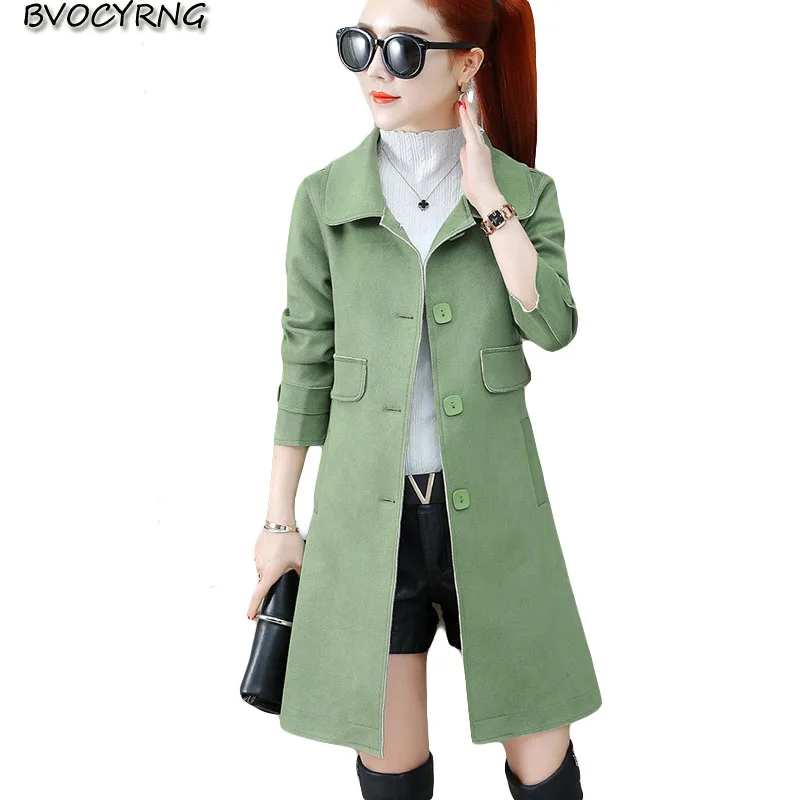 Suede jacket women's mid-length Windbreaker 2020 spring and autumn new Korean loose coat female slim high-quality parka A1670
Suede jacket women's mid-length Windbreaker 2020 spring and autumn new Korean loose coat female slim high-quality parka A1670