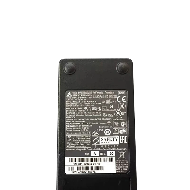 ADP-66CR B Power Supply 12V5.5A For Cisco 5506-X ASA5506-K9 SEC-BUN-K9 ASA5506-PWR-AC
ADP-66CR B Power Supply 12V5.5A For Cisco 5506-X ASA5506-K9 SEC-BUN-K9 ASA5506-PWR-AC