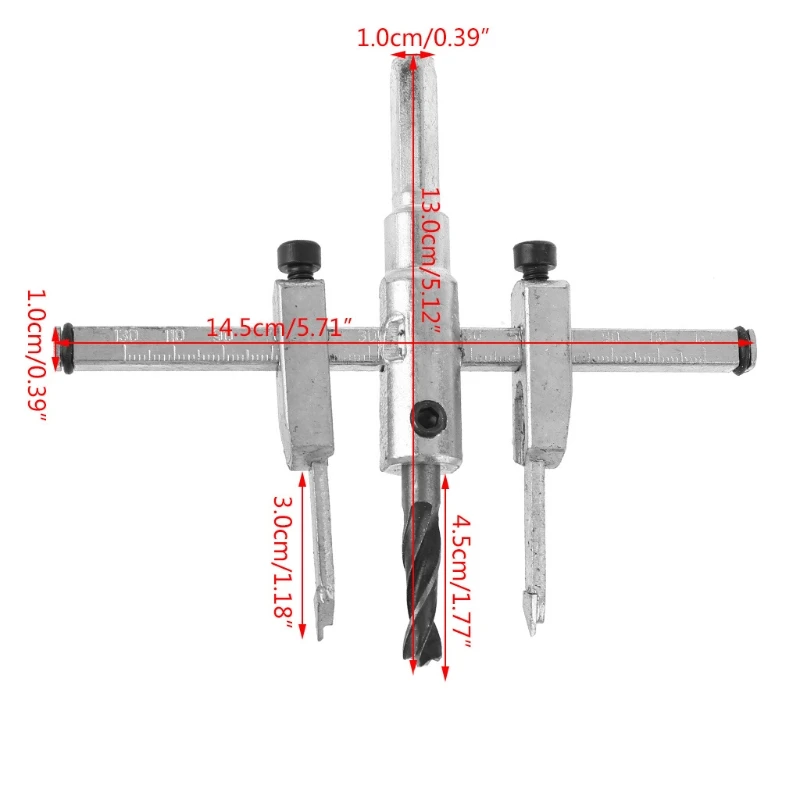 Adjustable 30-130mm Metal Wood Circle Hole Saw Drill Bit Cutter Kit DIY Tool T12 Drop ship
Adjustable 30-130mm Metal Wood Circle Hole Saw Drill Bit Cutter Kit DIY Tool T12 Drop ship
