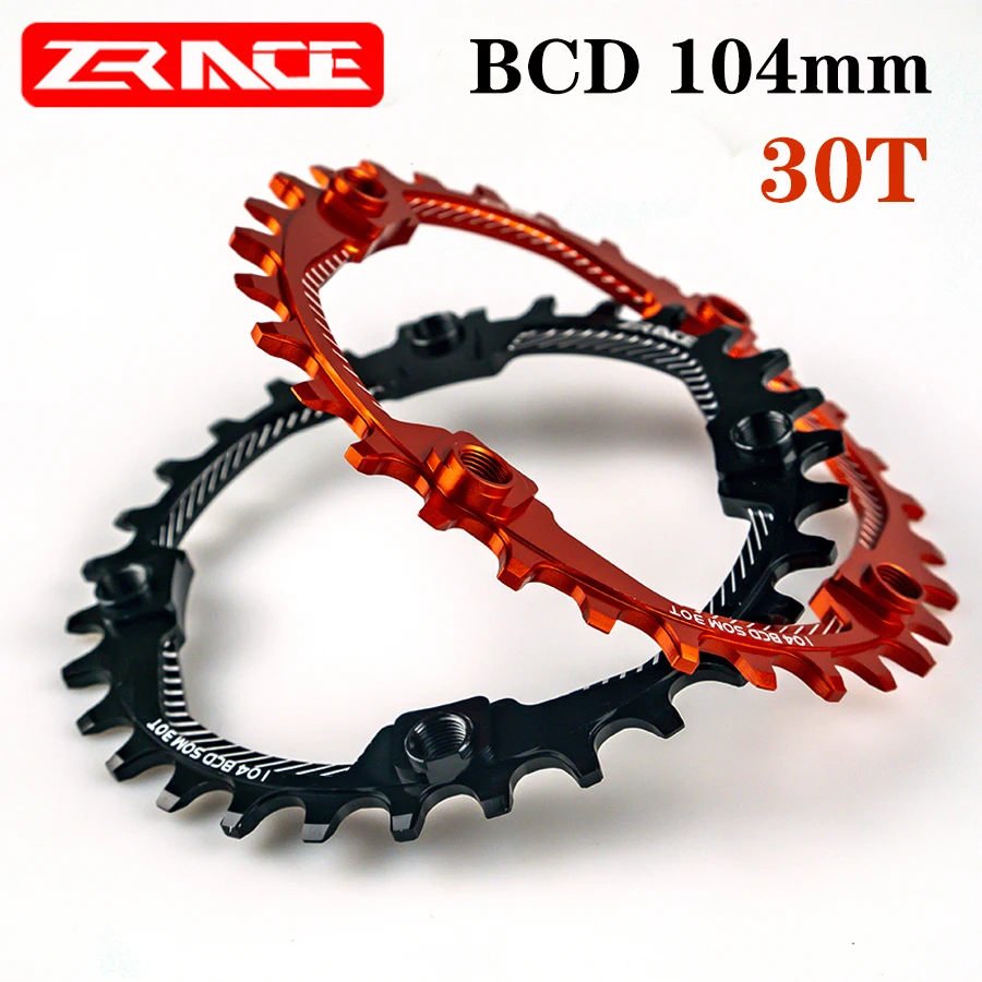 Звездочки ZRACE AL7075 BCD104 цепи колеса BCD 30T 9 10 11 12 скоростей чпу горный велосипед