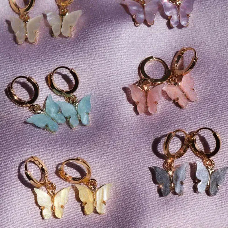 2020 New Women's Earrings Fashion Color Acrylic Butterfly Stud Earrings Animal Sweet Colorful Drop Earrings Girls Jewelry Charm
2020 New Women's Earrings Fashion Color Acrylic Butterfly Stud Earrings Animal Sweet Colorful Drop Earrings Girls Jewelry Charm