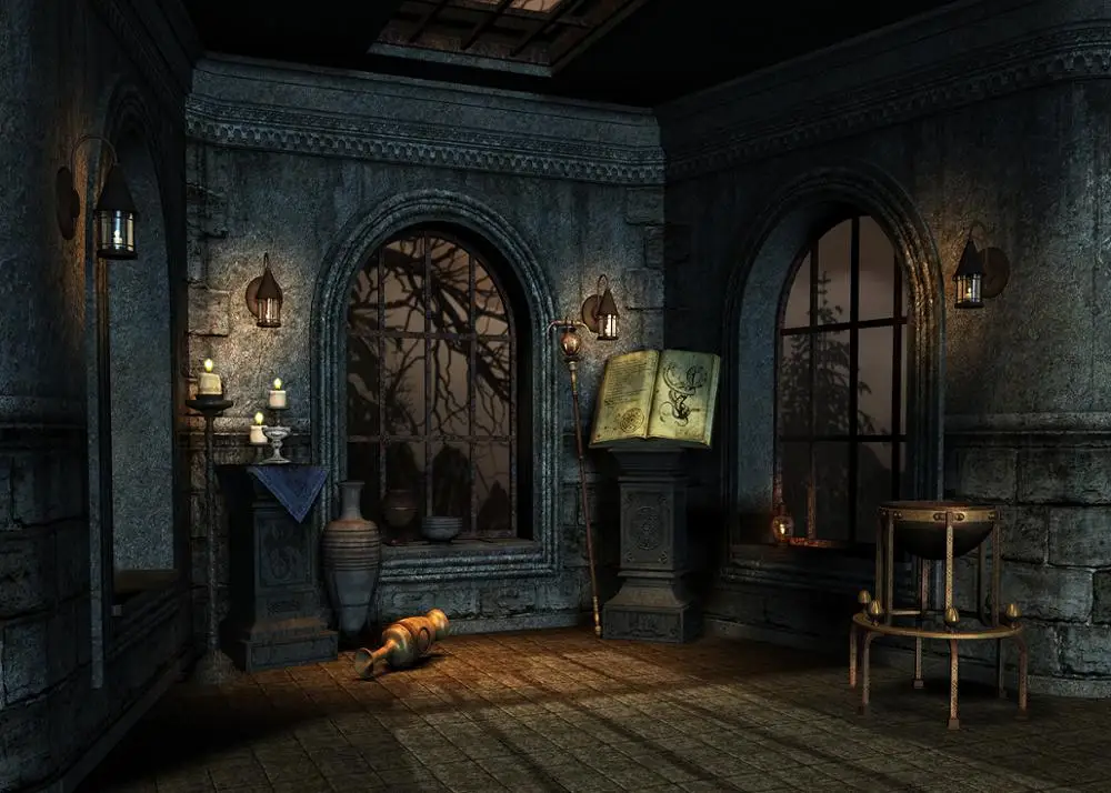 Halloween photography backdrop Vintage room attic magic book candle window background photo studio photocall props
Halloween photography backdrop Vintage room attic magic book candle window background photo studio photocall props