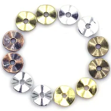 50Pcs Spacer Beads Wave Tortuose Ring Earrings Round Metal Silver Copper Gold Color Charms Jewelry DIY Findings 9mm Dia.