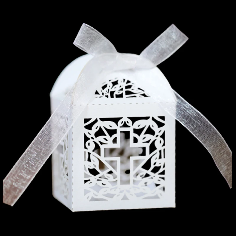 50Pcs Cross Laser Cut Wedding Bridal Favors Gifts Box Hollow Religious Candy Boxes With Ribbon Baby Shower Wedding Party Decor
50Pcs Cross Laser Cut Wedding Bridal Favors Gifts Box Hollow Religious Candy Boxes With Ribbon Baby Shower Wedding Party Decor