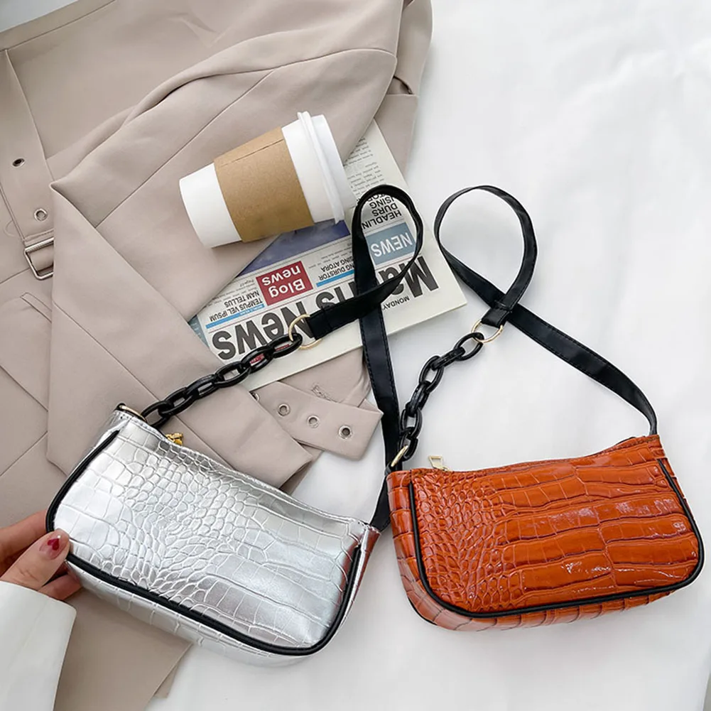 Fashion Soft PU Leather Alligator Pattern Shoulder Underarm Bags for Women 2021 Zipper Classic Ladies Luxury Solid Color Handbag
Fashion Soft PU Leather Alligator Pattern Shoulder Underarm Bags for Women 2021 Zipper Classic Ladies Luxury Solid Color Handbag
