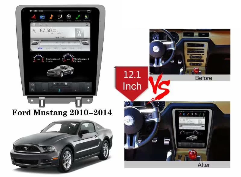 PX6 12.1inch Tesla style Android Car stereo multimedia Player for Ford Mustang 2010 12 14 gps navi autoradio Carplay Head unit
PX6 12.1inch Tesla style Android Car stereo multimedia Player for Ford Mustang 2010 12 14 gps navi autoradio Carplay Head unit