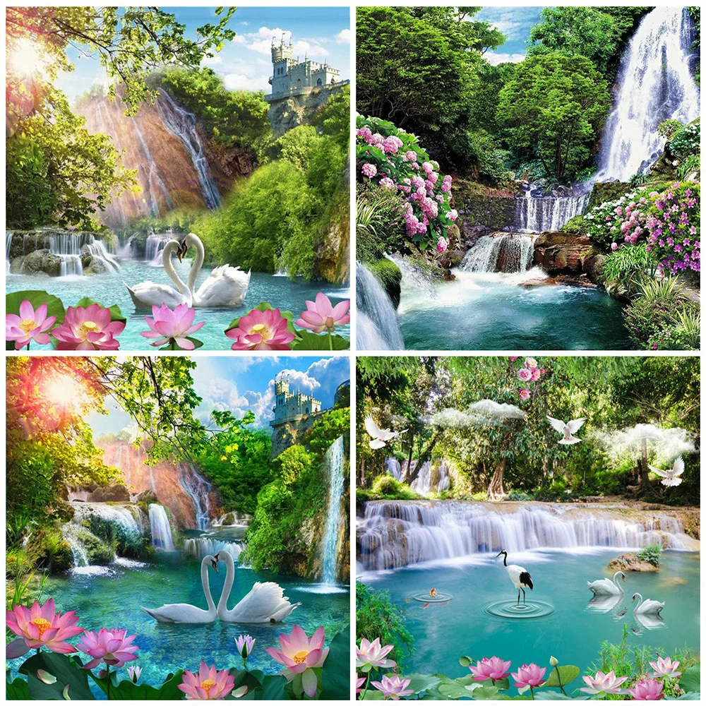 HUACAN 5D алмазная живопись Лебедь полный квадрат рукоделие искусство Алмазная вышивка пейзаж водопад мозаика вышивка крестиком домашний деко... 
HUACAN 5D алмазная живопись Лебедь полный квадрат рукоделие искусство Алмазная вышивка пейзаж водопад мозаика вышивка крестиком домашний деко...