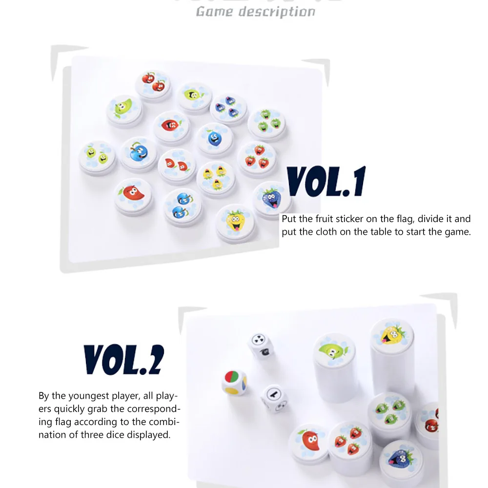 Fruit Reaction Game Logical Thinking Reasoning Reaction Training Toy Parent-Child Interaction Early Education Board Game
Fruit Reaction Game Logical Thinking Reasoning Reaction Training Toy Parent-Child Interaction Early Education Board Game