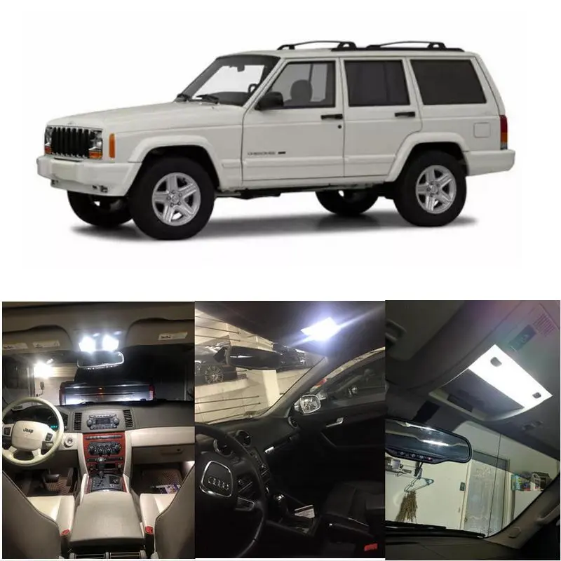 Внутренние светодиодные лампы для 2001 Jeep Cherokee Grand Wrangler карта купольный светильник