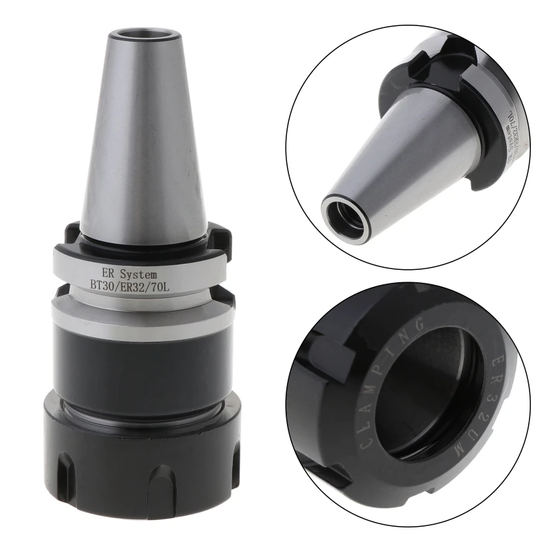 BT30 ER32-70L CNC Milling Collet Chuck Holder M12X1.75 Toolholder CNC Lathe N1HF 
BT30 ER32-70L CNC Milling Collet Chuck Holder M12X1.75 Toolholder CNC Lathe N1HF